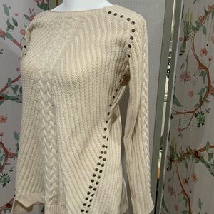 Philosophy Cream Sweater with Button Details 100% cotton